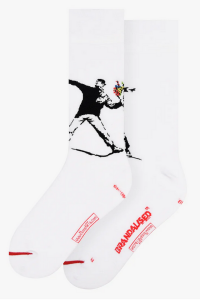 Sosete bumbac barbati cu model Grafit Banksy