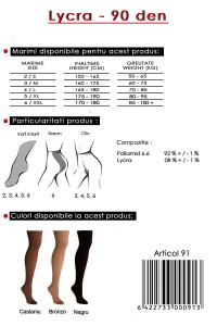 Ciorapi lycra 90 den - Miss Emilia 2