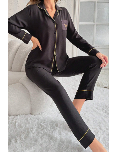 Pijama subtire, clasica si eleganta - Leopard