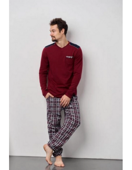 Pijama din bumbac cu pantalon si bluza -  Tom John