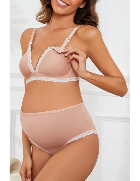 Set maternitate, cu boxeri si sutien pentru alaptare - Glamgirl Mozaic X