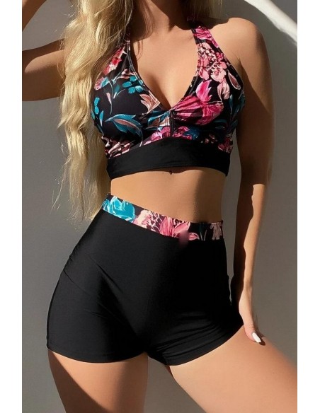 Costum de baie din doua piese model tropical - GlamGirl 113