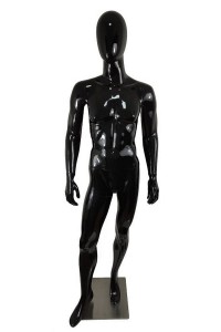 Manechin barbati din fibra de sticla , negru CW-28