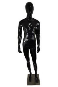 Manechin barbati din fibra de sticla , negru CW-29