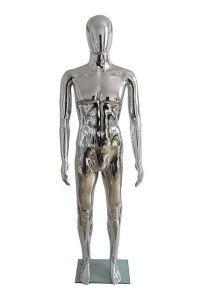 Manechin barbati din fibra de sticla , argintiu S1