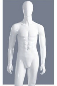 Manechin barbati din fibra de sticla , alb lucios CW-28