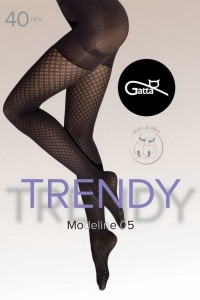 Ciorapi cu model geometric 40 den - Gatta Trendy 05