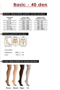 Ciorapi lycra 40 den - Miss Basic 2