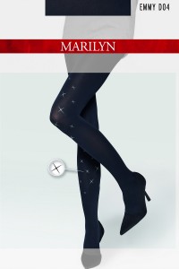 Ciorap opaci cu stelute argintii - Marilyn Emmy D04 2