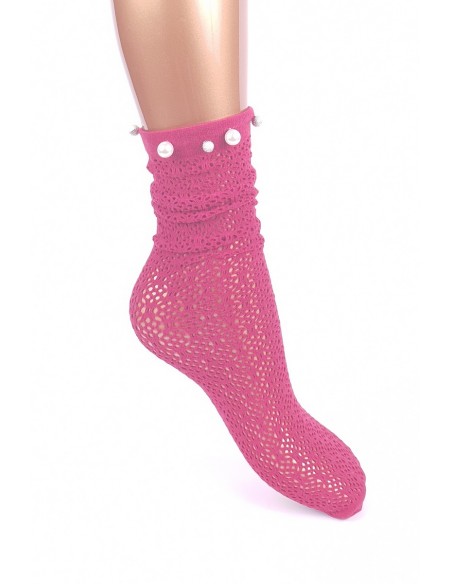 Sosete cazute pe glezna plasa cu perle