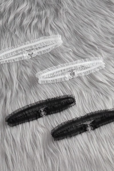 Jartiere din tulle in doua culori