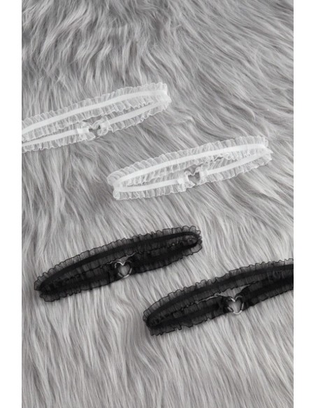 Jartiere din tulle in doua culori