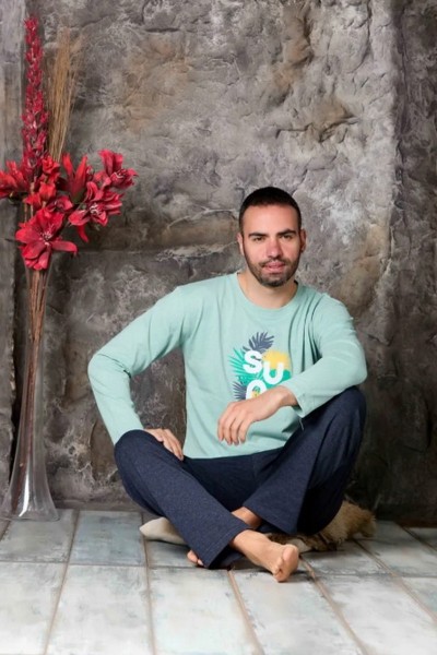 Pijama din bumbac pentru barbati