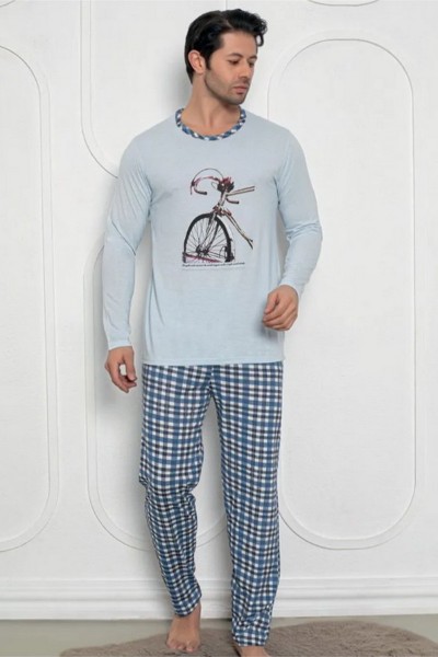 Pijama din bumbac pentru barbati cu imprimeu