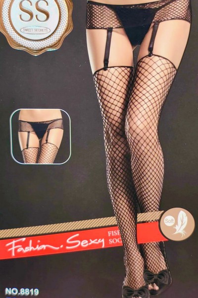 Ciorapi plasa cu portjartier - Sweet Secret