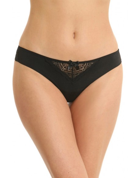 Chiloti brazilieni din microfibra si dantela