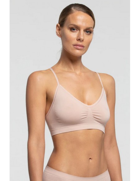 Bustiera din microfibra si bretele subtiri - Pompea Seamless Brassiere