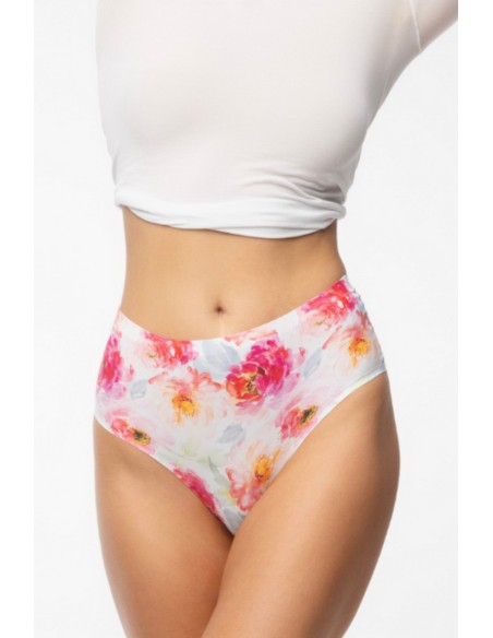 Chiloti brazilieni cu talie inalta fara cusaturi - Julimex Peony Simple Brasil Maxi