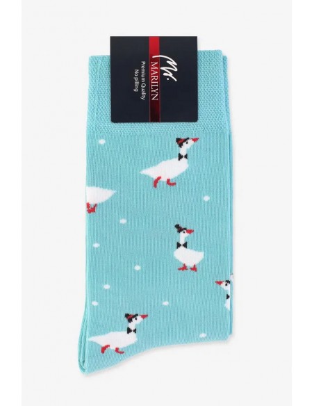 Sosete din bumbac cu model pentru barbati