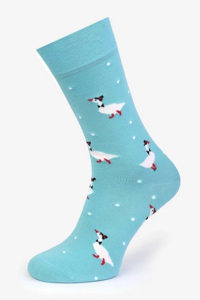 Sosete din bumbac cu model pentru barbati - Marilyn Goosetelman