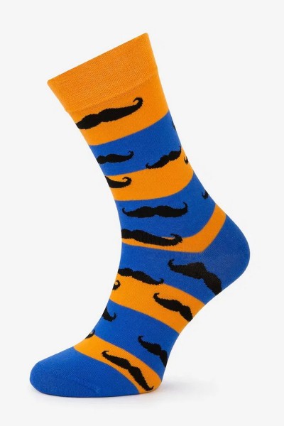 Sosete din bumbac cu model pentru barbati - Marilyn Mustache