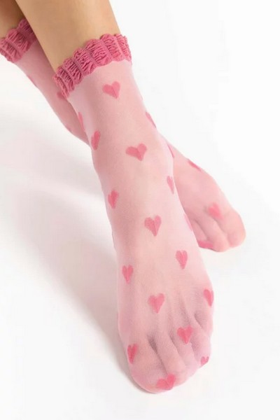 Sosete lycra 20 den cu model - Fiore Kokoro