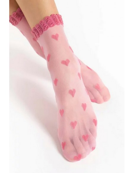 Sosete lycra 20 den cu model - Fiore Kokoro