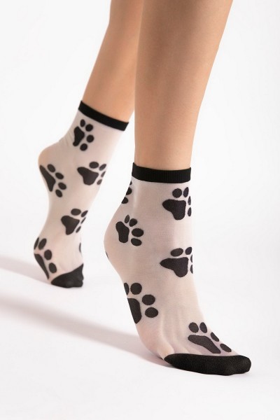 Sosete lycra 20 den cu model - Fiore Pawpaw