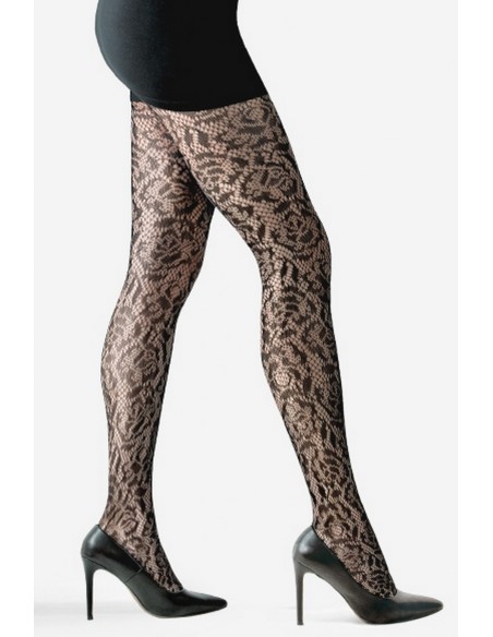 Ciorapi de dama, tip plasa cu model floral - Lores Matera