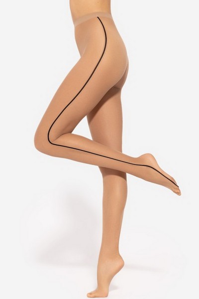 Ciorapi 20 den cu dunga pe partea laterala - Gatta Flow 01