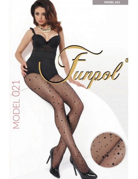 Ciorapi fini 20 den cu model  - Funpol 021