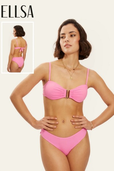 Costum de baie din doua piese cu sutien balconet si chilot clasic - Roma