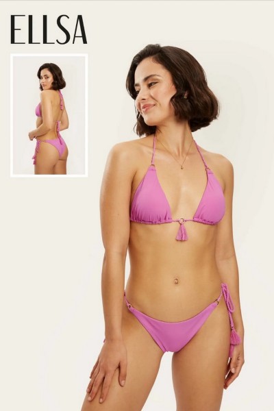 Costum roz de baie din doua piese - Sonia