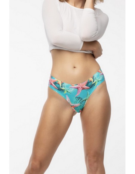 Chiloti brazilieni laser cut cu imprimeu - Julimex Sea Stars Simple Brasil