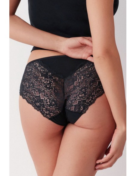 Chiloti clasici din bumbac si spate dantelat