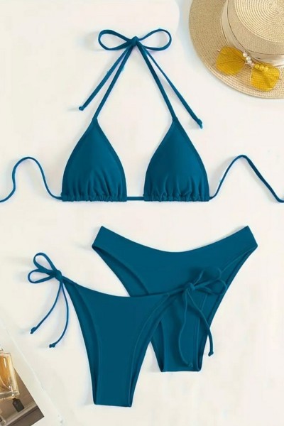 Costum de baie din trei piese - Azul -A