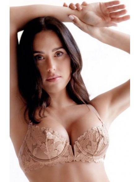 Compleu sutien de tip balconet si chilot brazilian din dantela - Norah Love and Bra