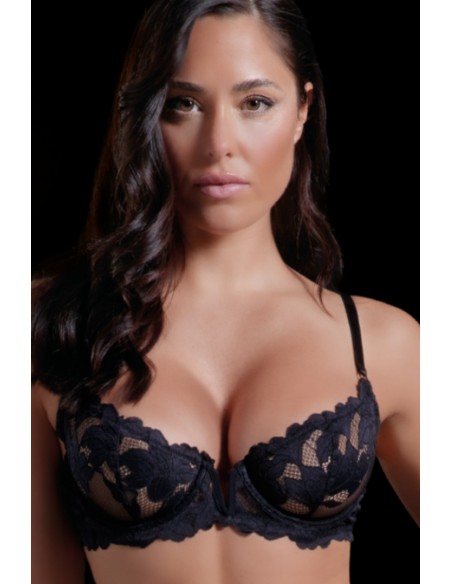 Compleu sutien de tip balconet si chilot brazilian din dantela - Norah Love and Bra