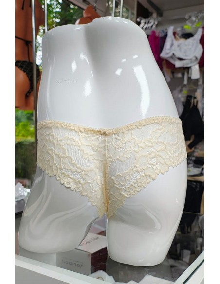 Chiloti brazilieni din bumbac si dantela - Lemila 32206