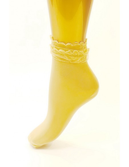 Sosete fine, scurte cu volanase