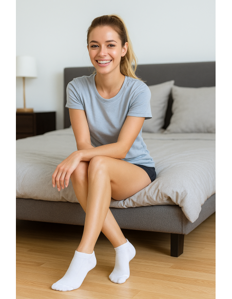 Sosete surte din bumbac, fara cusaturi pentru dama