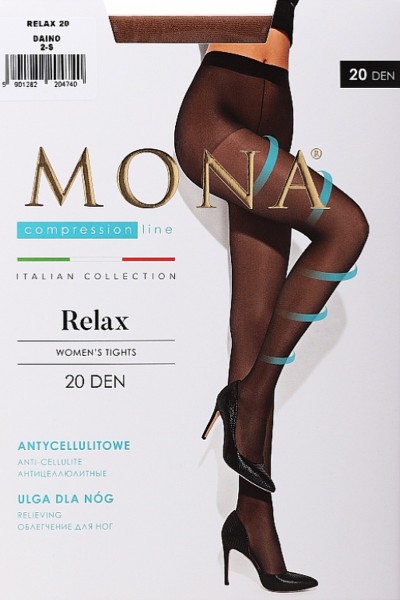 Ciorapi compresivi cu fir circular - Mona Relax 20 den
