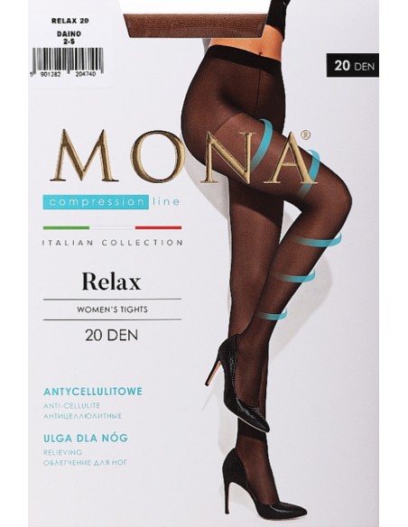 Ciorapi compresivi cu fir circular - Mona Relax 20 den