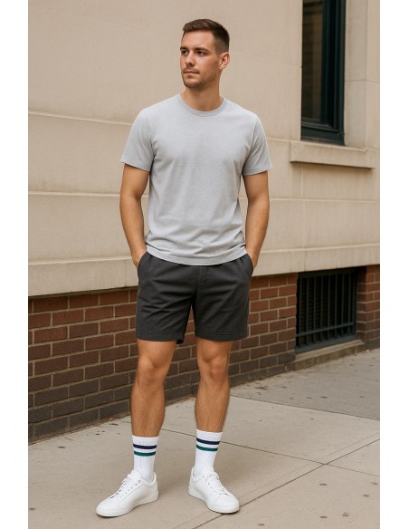 Sosete din bumbac cu doua dungi orizontale pentru barbati - Glam Sport