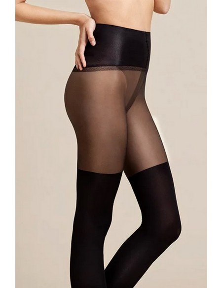 Ciorapi modelatori cu model ce imita portjartierul - Fiore Fit Spinner