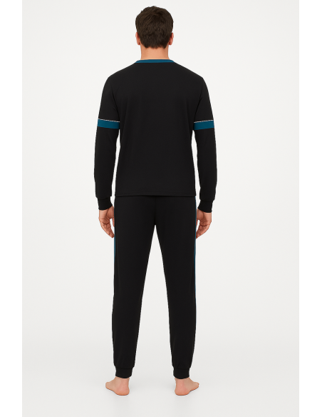 Pijama din bumbac cu maneca lunga pentru barbati - Tia Conf