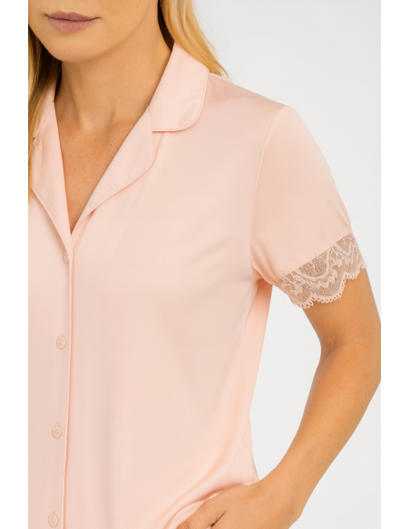 Pijamale din satin cu maneca scurta - Vienetta