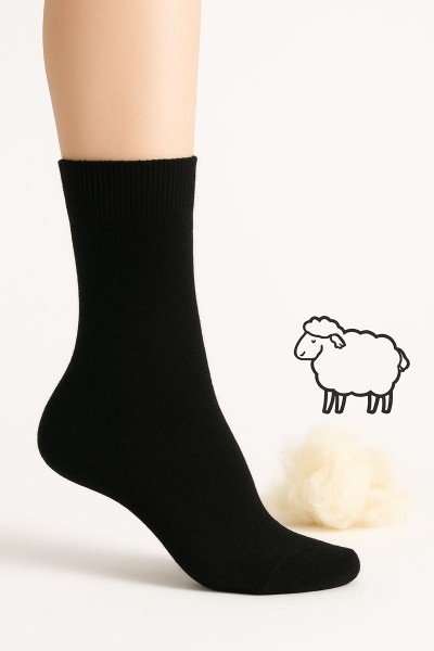 Sosete dama subtiri 85% lana naturala