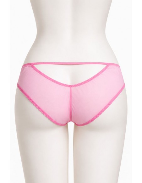 Chilot clasic din tulle si dantela - Sisi Soft Pink