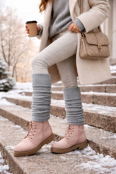 Jambiere groase din lana si acryl - Steven 095